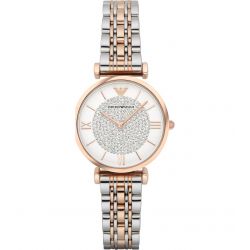 Наручные часы Emporio Armani T-Bar 32мм серебристый со стразами
